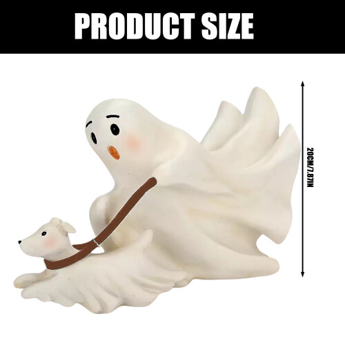 Statue créative d'Halloween en résine de chien-Blanc 2