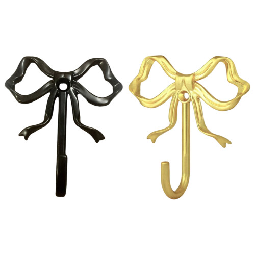 Rusts Resistant Metal Decorative Hook No Tool-Black 2
