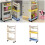Portable Kitchen Bathroom Cart Multi Layer Shelving-Cream white 2