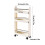 Portable Kitchen Bathroom Cart Multi Layer Shelving-Cream white 3