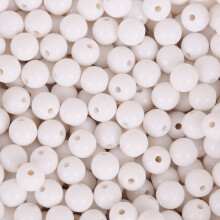 6mm Acrylic Beads Craft Bundles for Customes Bracelets-White