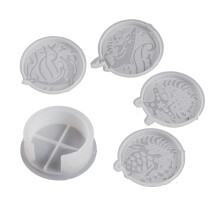 Coasters Making Set Silicone Mould With Underwater Theme for-1
