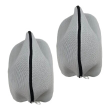 Durable Polyester Shoe Protectors Bag With-Black zipper white p