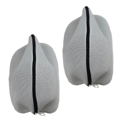 Durable Polyester Shoe Protectors Bag With-Black zipper white p