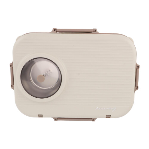 Stainless Steel Lunch Box 1200ml 4-Comp Beige