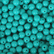 6mm Craft Beads for Jewelry Making Sturdy-Hole green