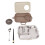 Stainless Steel Lunch Box 1200ml 4-Comp Beige 12
