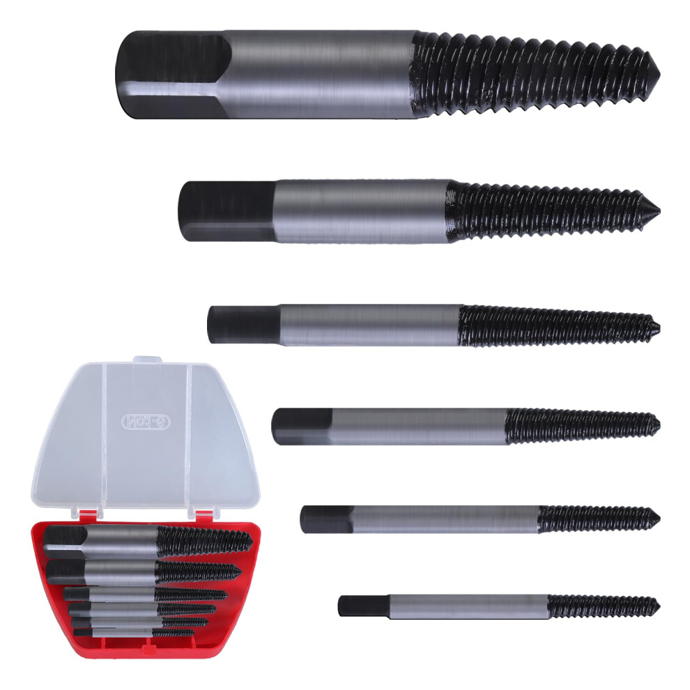 Durable Carbon Steel Screw Extractor Set For Broken Bolts And Screws With Lefthand Spiral Grip 9351714390323