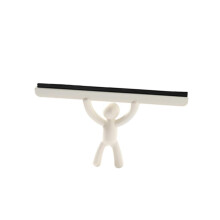 Small Plastic Window Squeegee with Nonabrasive Blade for Streak Cleaning and Compact Storage