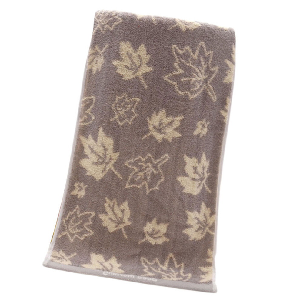 Leaf Pattern Fast Absorbing Bath Towel Cotton Hand-Bee White