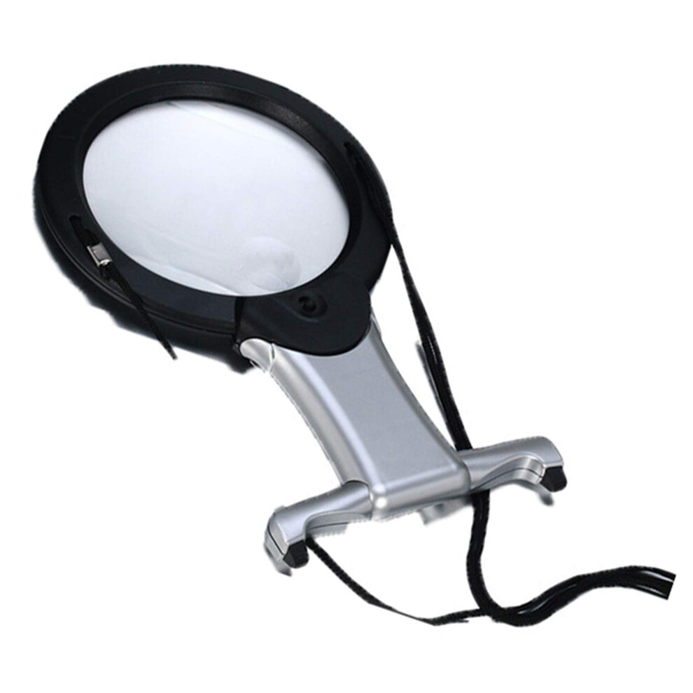 Light Led Hands Magnifying Glass 5X Dual Led Neck Wear For Reading Sewing Cross Stitch Craft
