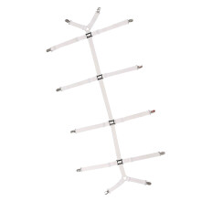 Attaches de drap de lit à forte adhérence avec 12 clips-Blanc