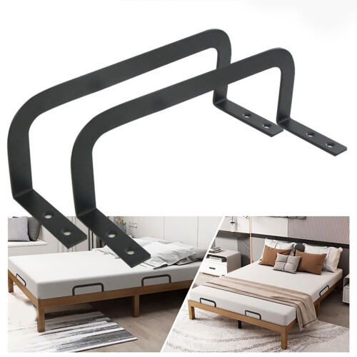 4pcs Sturdy Alloy Bed Frame Grippers for Slip Resistant-Black 1