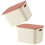 Premium PP Plastic Stackable Organizers Box Cream-Medium size 1