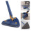 360 Spin Mop with Telescopic Long Handle, SelfSqueeze Triangle Microfiber Head for Floor and Ceiling Cleaning (Blue) 5
