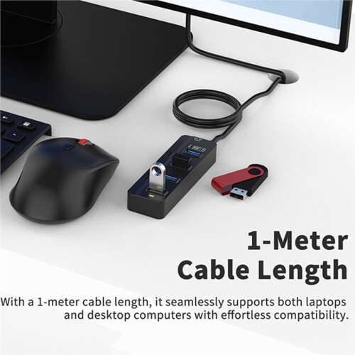 USB 3.0 Adapter Multi-Function Splitter Adapter Computer Laptop Docking Station Plug and  7 in 1 HUB Splitter Box 5G 2