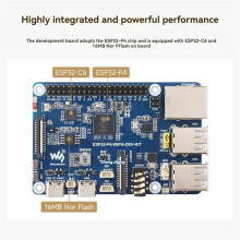 Waveshare ESP32-P4 Development Board with Speaker ESP32-P4/C6 Dual-Core RISC-V Wi-Fi 6/BT5 Support Xiaozhi AI Deepseek