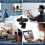 Webcam USB HD 1080P com Lente  Angular, Microfone Embutido e Tripé Giratório para Streaming, Videochamadas e Videoconferências. 6