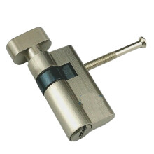 Asymmetrical Brass and Glass Door Lock Cylinder 32MM x 50MM Type B with 5 Keys for Frameless Doors