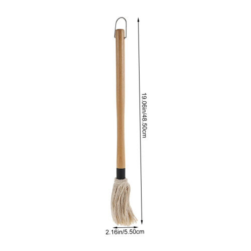 BBQ Basting Mop Brush with Easy Clean Cotton and Ergonomic Handle for Even Sauce Coverage 1
