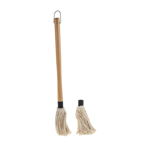 BBQ Basting Mop Brush with Easy Clean Cotton and Ergonomic Handle for Even Sauce Coverage