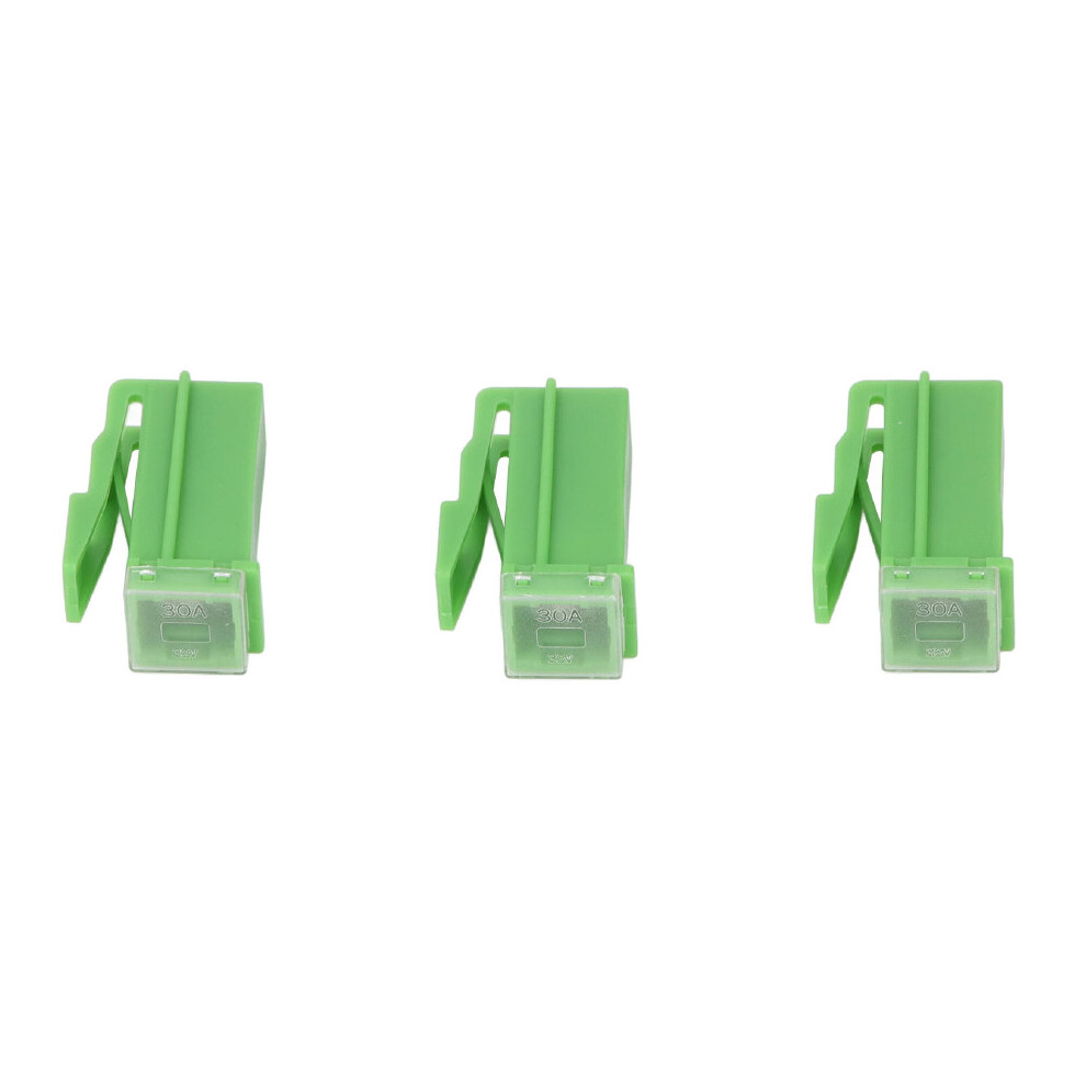 10Pcs Slow Blow Fuses - 30A/32V Push-In Nylon 5081393547988