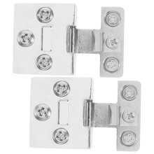 2pcs Durable Zinc Alloy Glass Door Hinges Kit for Fixed Non‑Opening Shower Panel Easy Installation