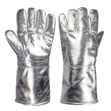 Aluminized Heat Resistant Gloves with Fireproof Comfort Lining and Extended Forearm Protection for Welding