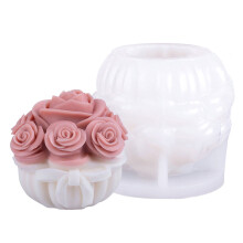 Rose Castings Molds 3D Flower Candle Molds Silicone Mould-A