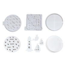 3 stuks mariene thema siliconen mallen set knutselaccessoires