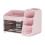 Boîte de rangement de maquillage en plastique élégante de-Rose 1