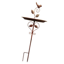 Rustproof Handcrafted Metal Flower Pot With Build In Bird