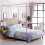 Canopy Bed Frame for Mosquito Net 120x200CM Stainless Steel Four Post Design with Stable Support 1