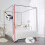 Canopy Bed Frame for Mosquito Net 120x200CM Stainless Steel Four Post Design with Stable Support 5