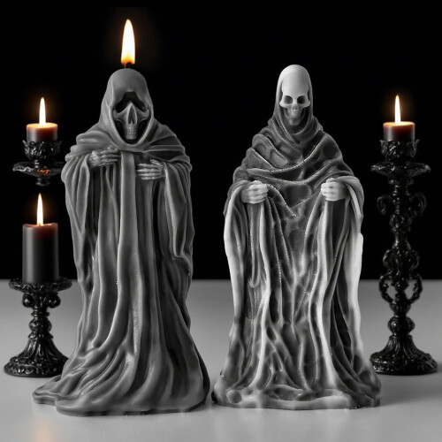Halloweens Silicone Skull Mould Crafting Candle Making-5331 2
