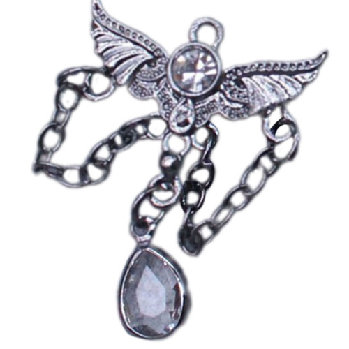 Wing Shape Pendant Alloy Craft Decoration Rhinestones-E.