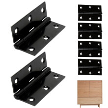 Heavy Duty Hidden Door Hinges Matte Black 2.5 Inch 90 Concealed Cabinet and Garage Door Set