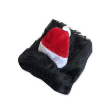 Hond Lions Mane Pruiken Met Kerstmuts Ademend-Zwarte M