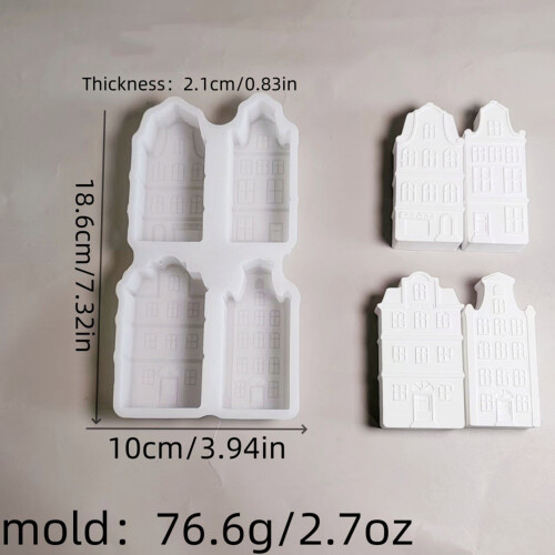 House Shape Silicone Mold for Creative Projects Candle Soaps 2