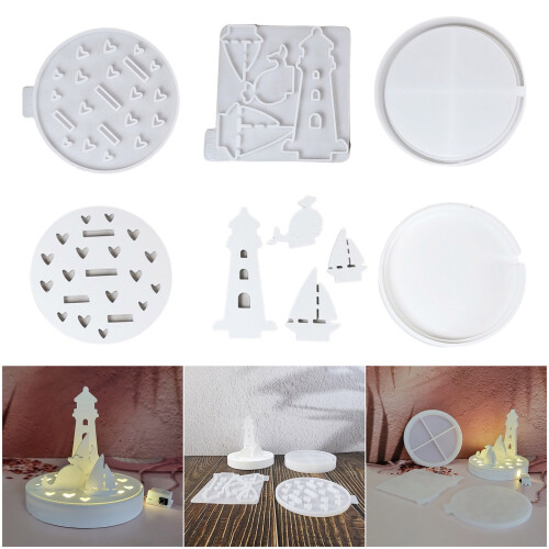 Moule de cuisson, 3 pièces, décors nautiques, ancres de phare, 1