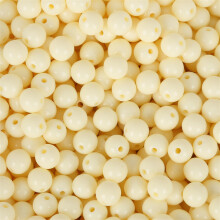 6mm Craft Beads for Jewelry Making Sturdy Shatterproof-Beige