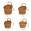 Classical Woven Design Plastic Storage-Round hanging basket 4