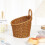 Classical Woven Design Plastic Storage-Round hanging basket 6