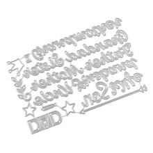 Letter Die Cut Metal Embossing Stencils Carbon Steel Cutting