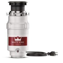 Waste King 1/2 HP Afvalvermaler met Voedingskabel voor Keukenafval, L-1001