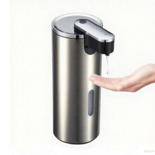 Automatic Soap Dispenser 340ml Touchless Infrared Sensor Stainless Brushed Finish for Bathroom