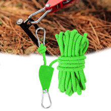Tent Guy Rope with Fast Release Pulley, Adjustable Camping Rope for Outdoor Tents Awning Kayak 16.4ft Green