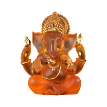 Artistieke Olifant God Sculptuur Hars Home Ornament-Geel
