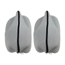 Les poches résistantes de lavage de chaussure-Zip noir blanc p