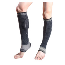Compression Leg Sleeves 2in1 AnkleCalf Support Secure Fit 54 cm Extended Coverage Football Calf Guard Beige S